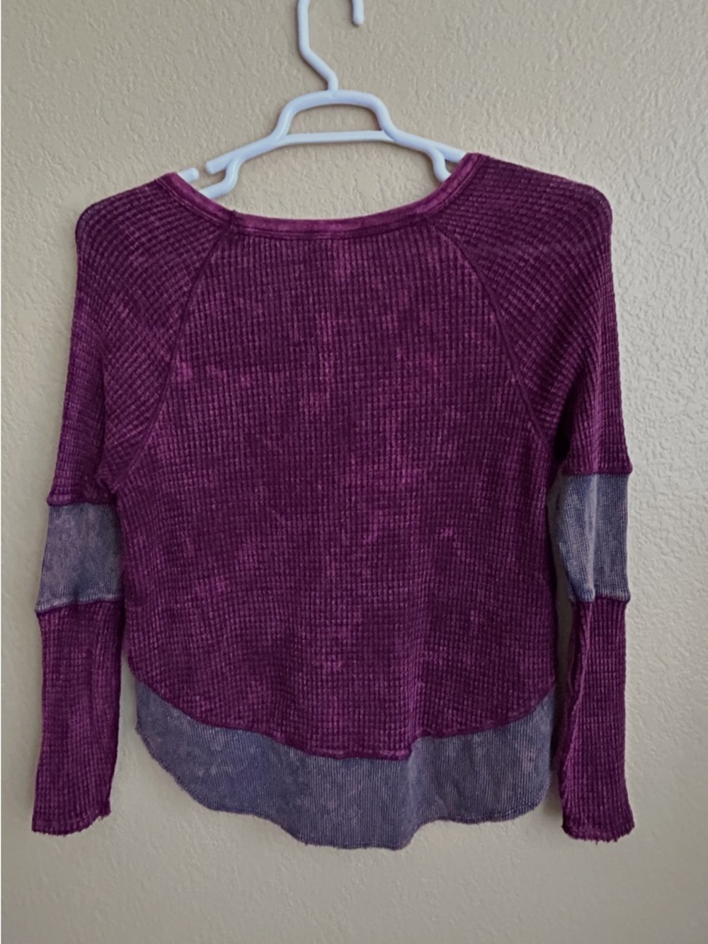 We The Free Diamond Dozen Thermal Waffle Knit Top - Picture 3 of 8